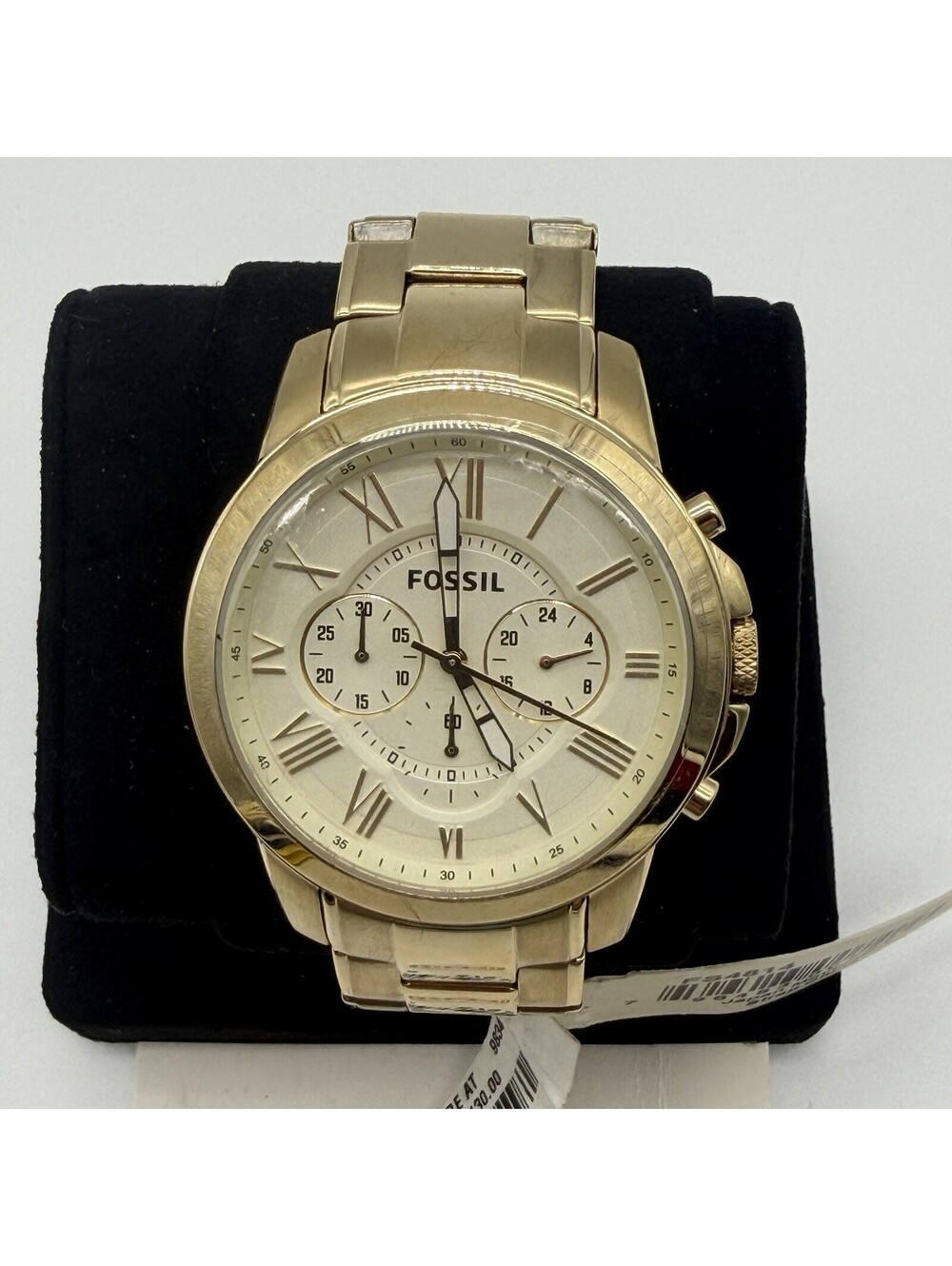 Fossil Chronograph Watch Model Fs4814 Gold Tone